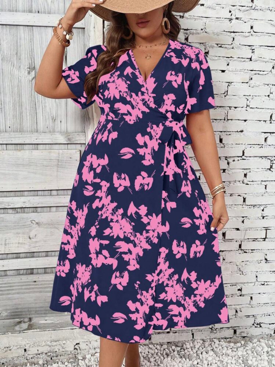 Knot Side Wrap Dress