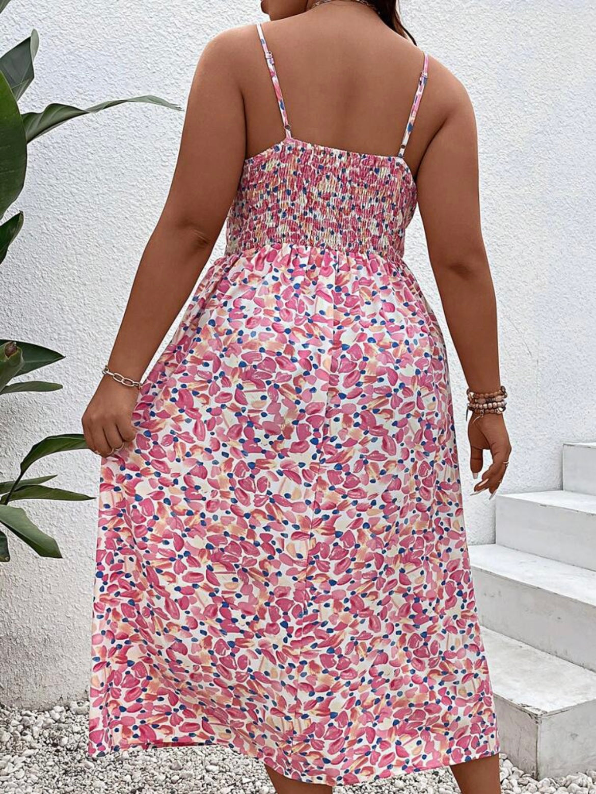 Floral Print Wrap Hem Cami Dress