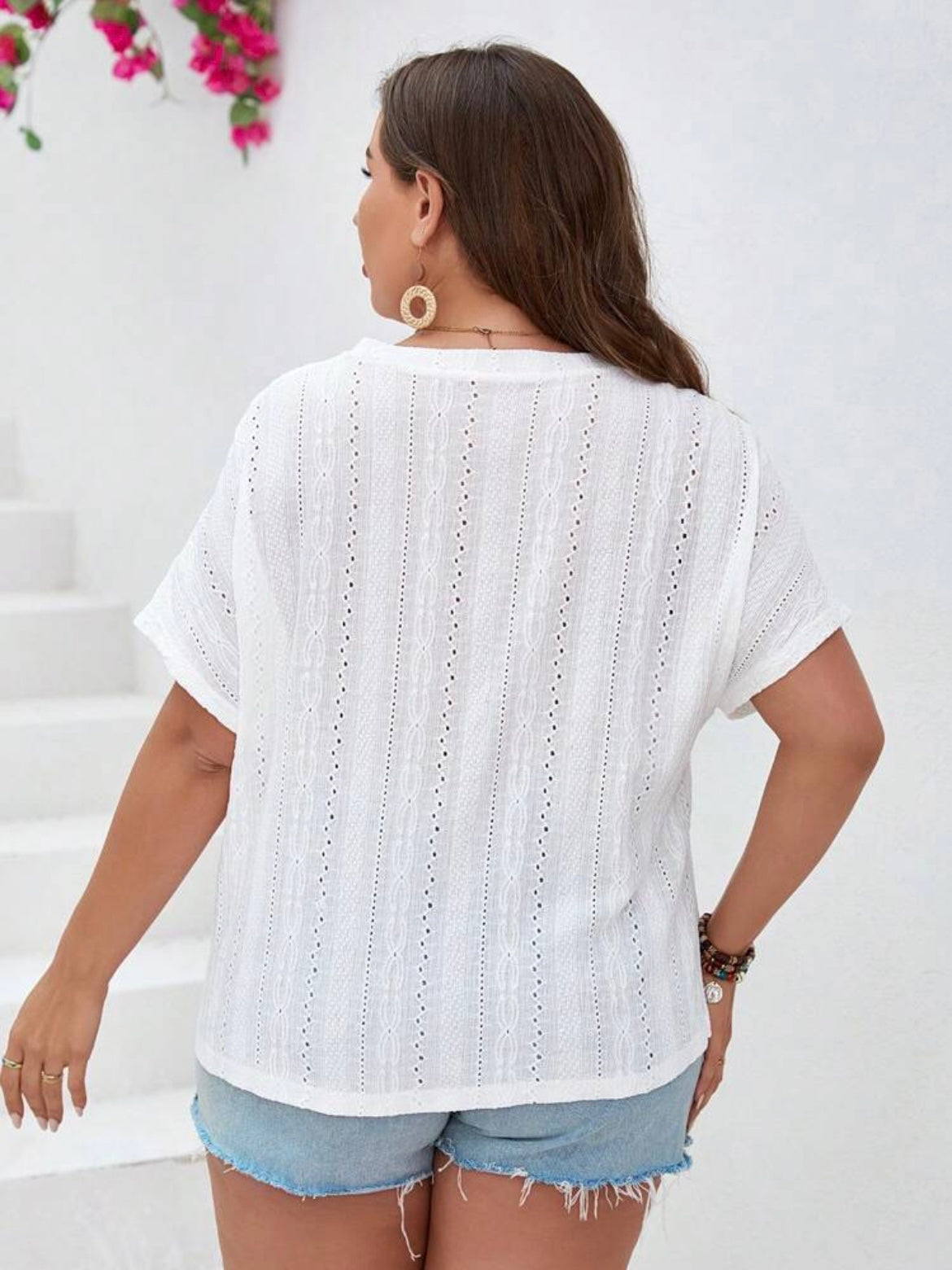 Twist Front Batwing Sleeve Tee