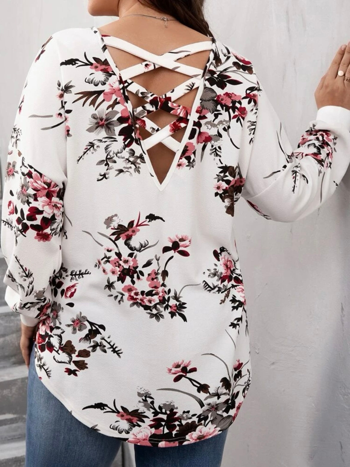 Crisscross Back Blouse