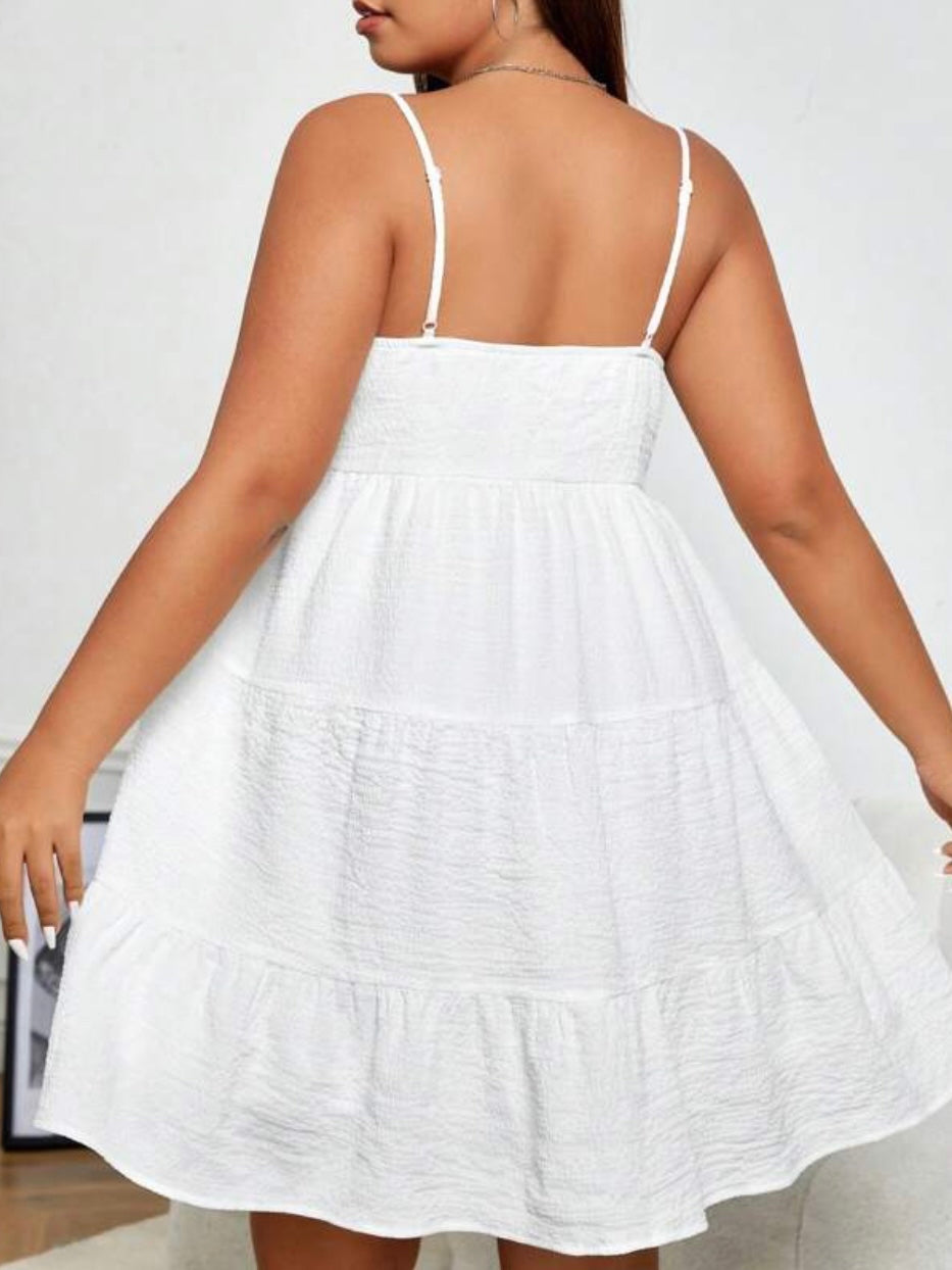Ruffle Hem Cami Dress