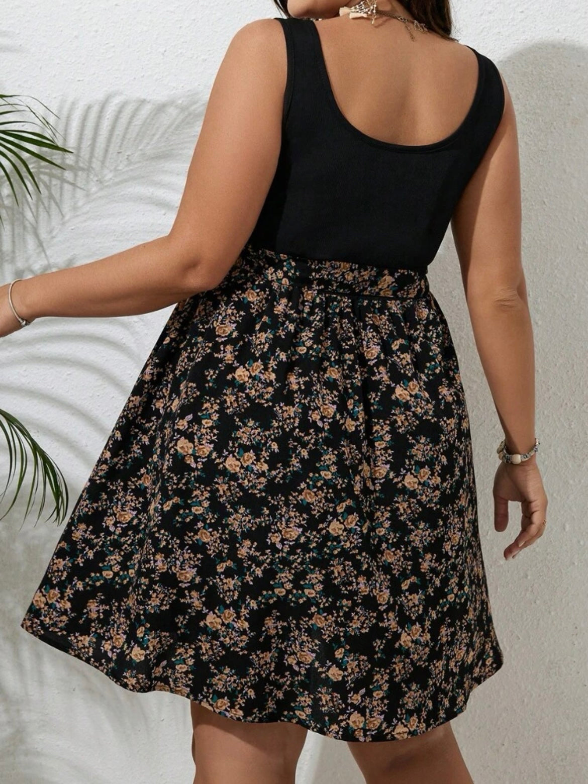 Floral Print Belted Dress