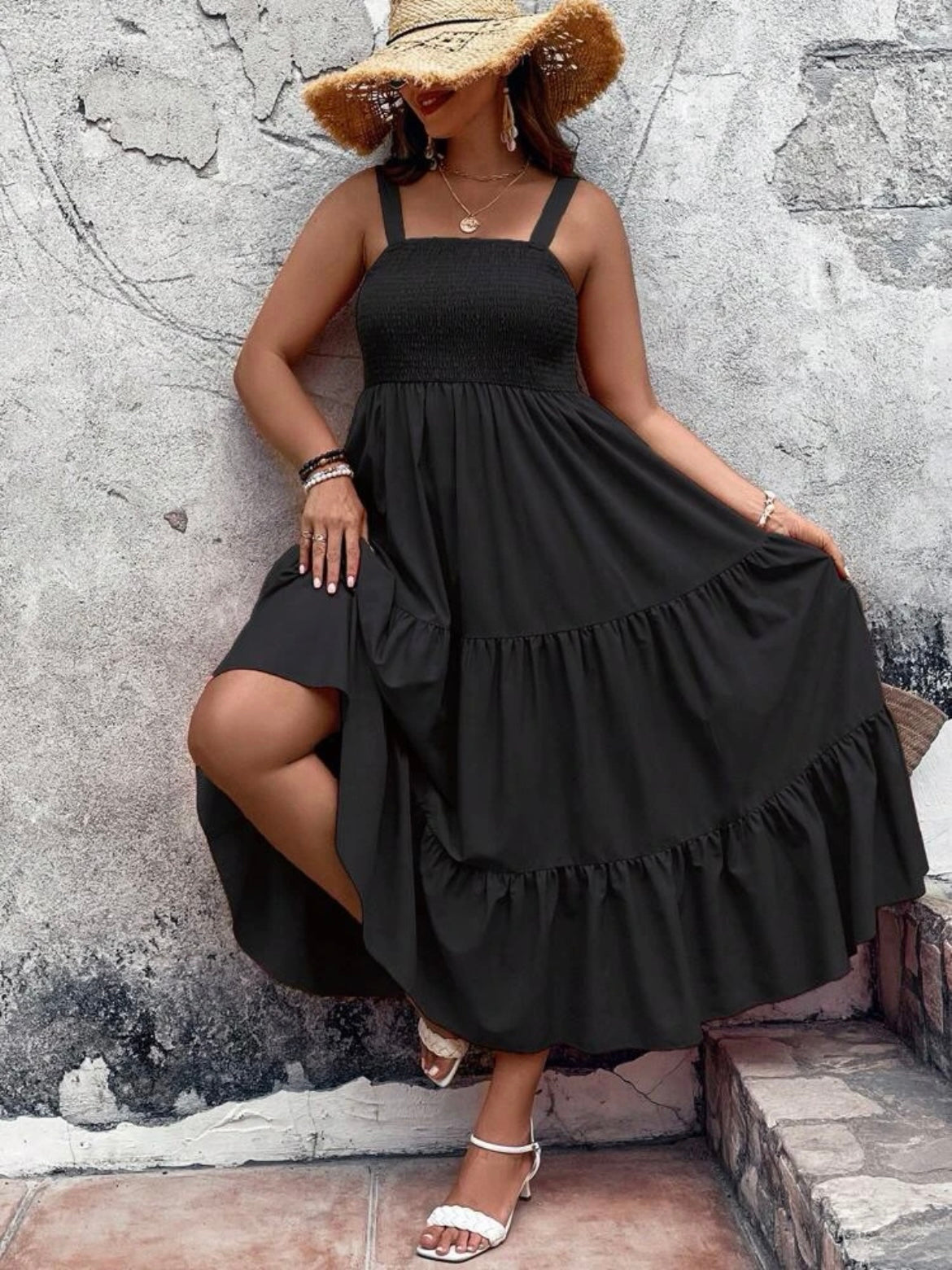 Ruffle Hem Cami Dress