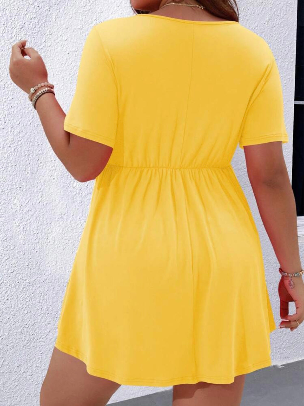 Half Button Peplum Tee