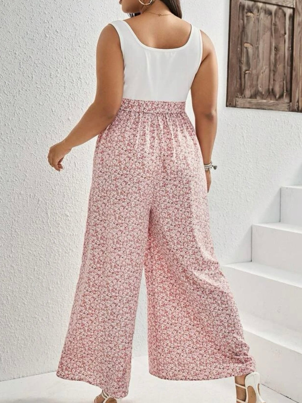 Belted Wide Leg Jumpsuit