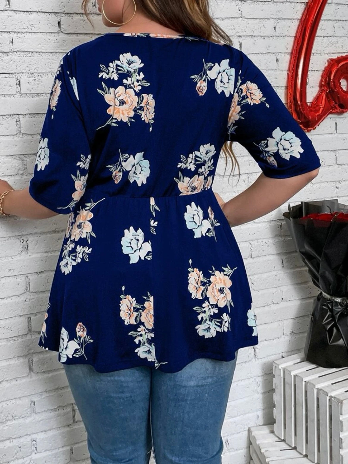 Lace Trim Belted Tee