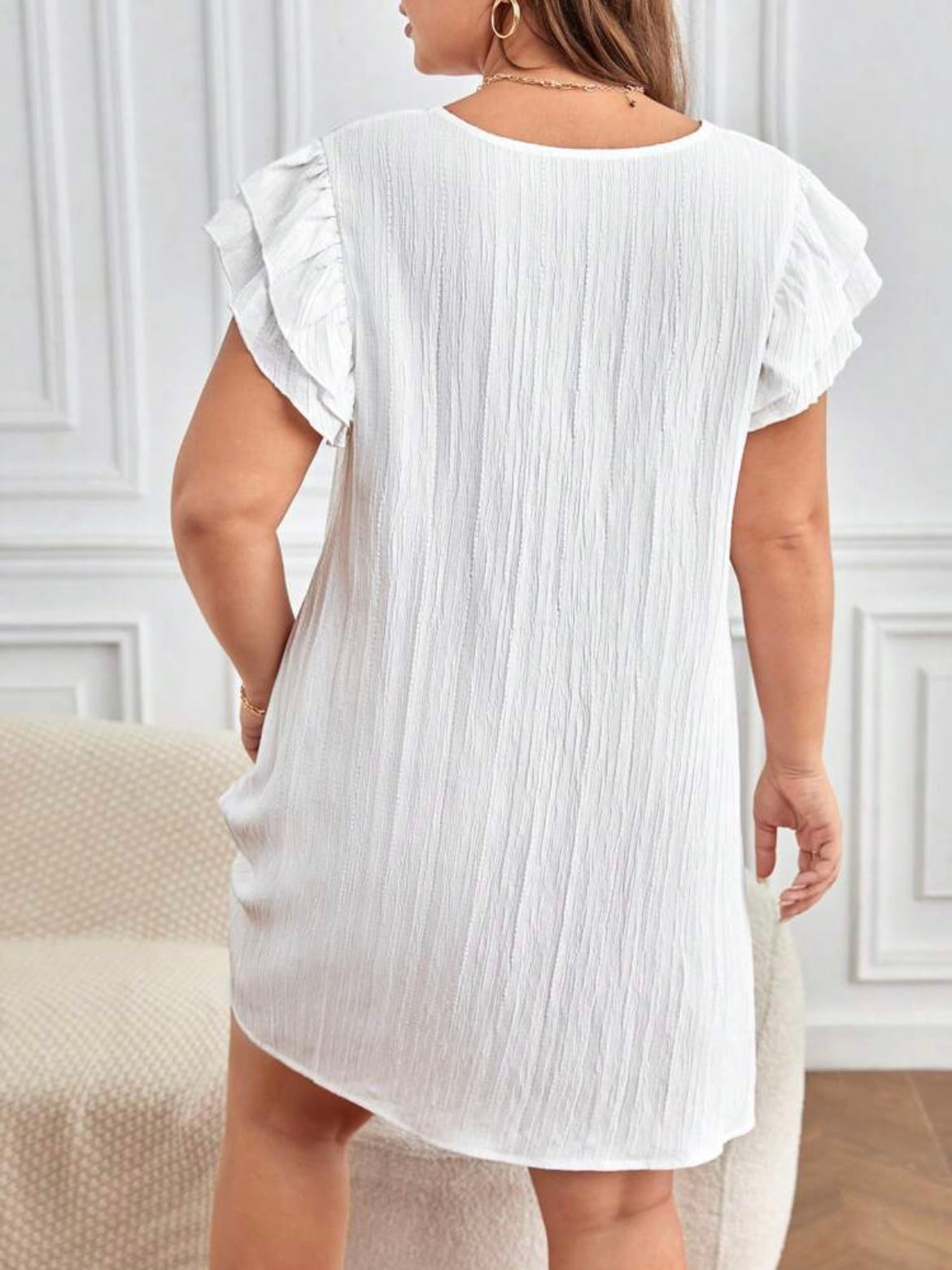 Ruffle Trim Dress