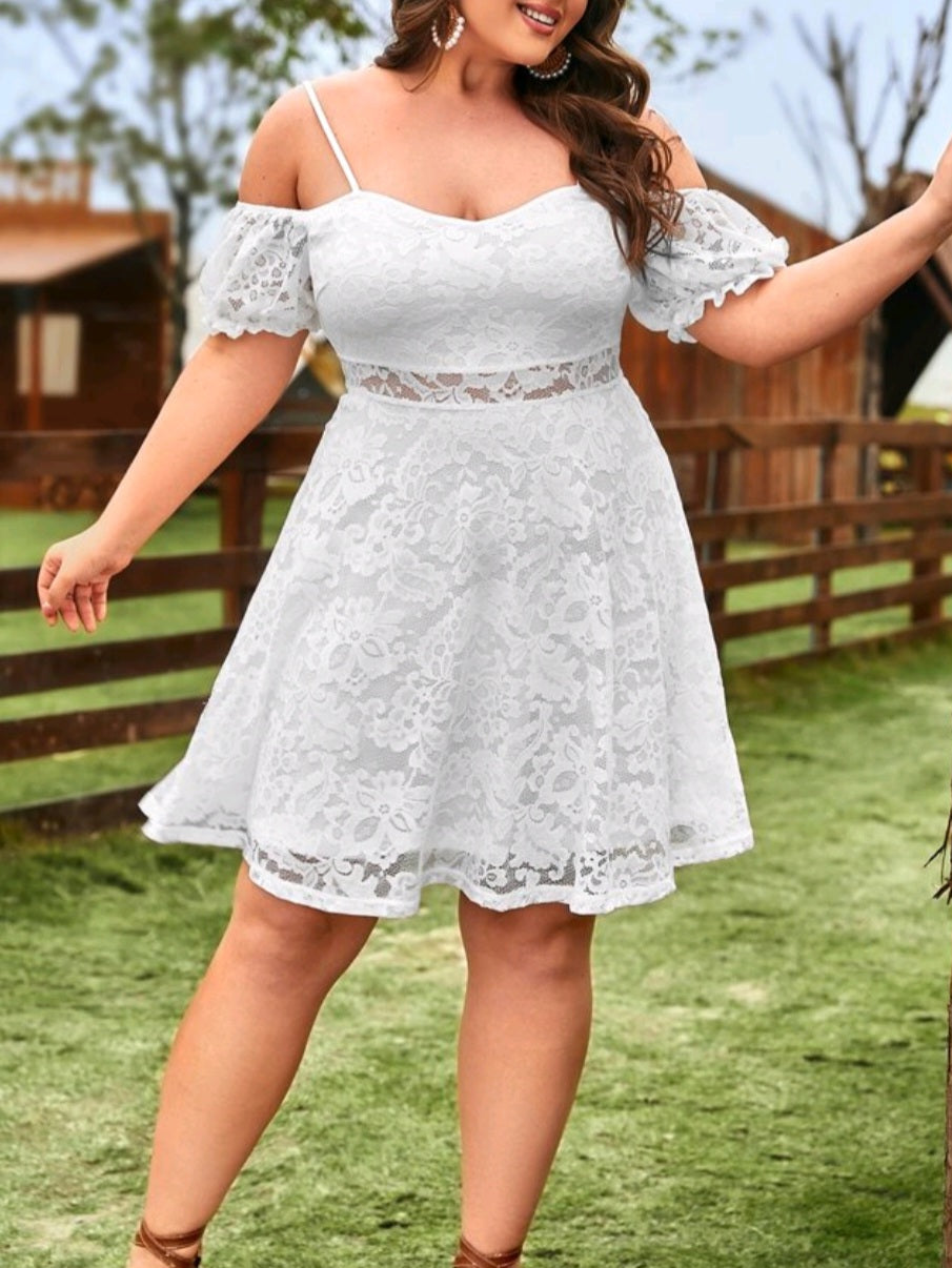 Cold Shoulder Lace Dress