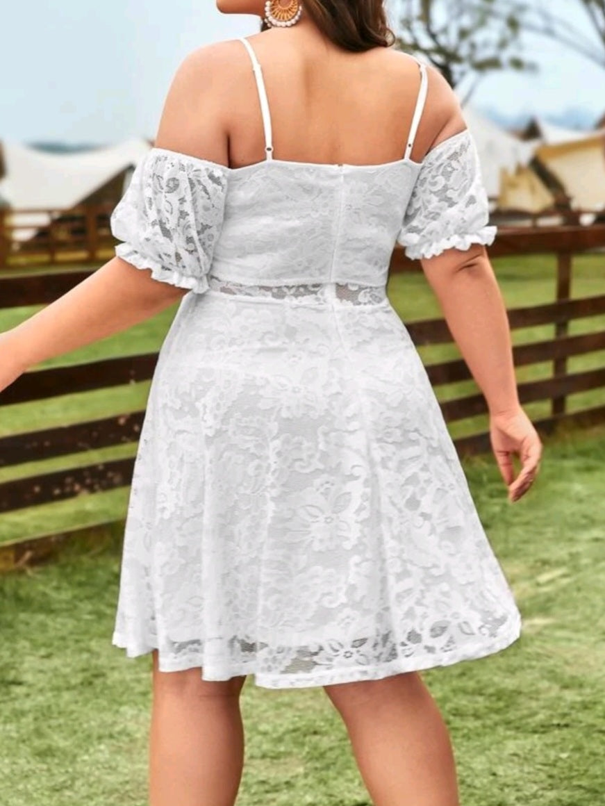 Cold Shoulder Lace Dress