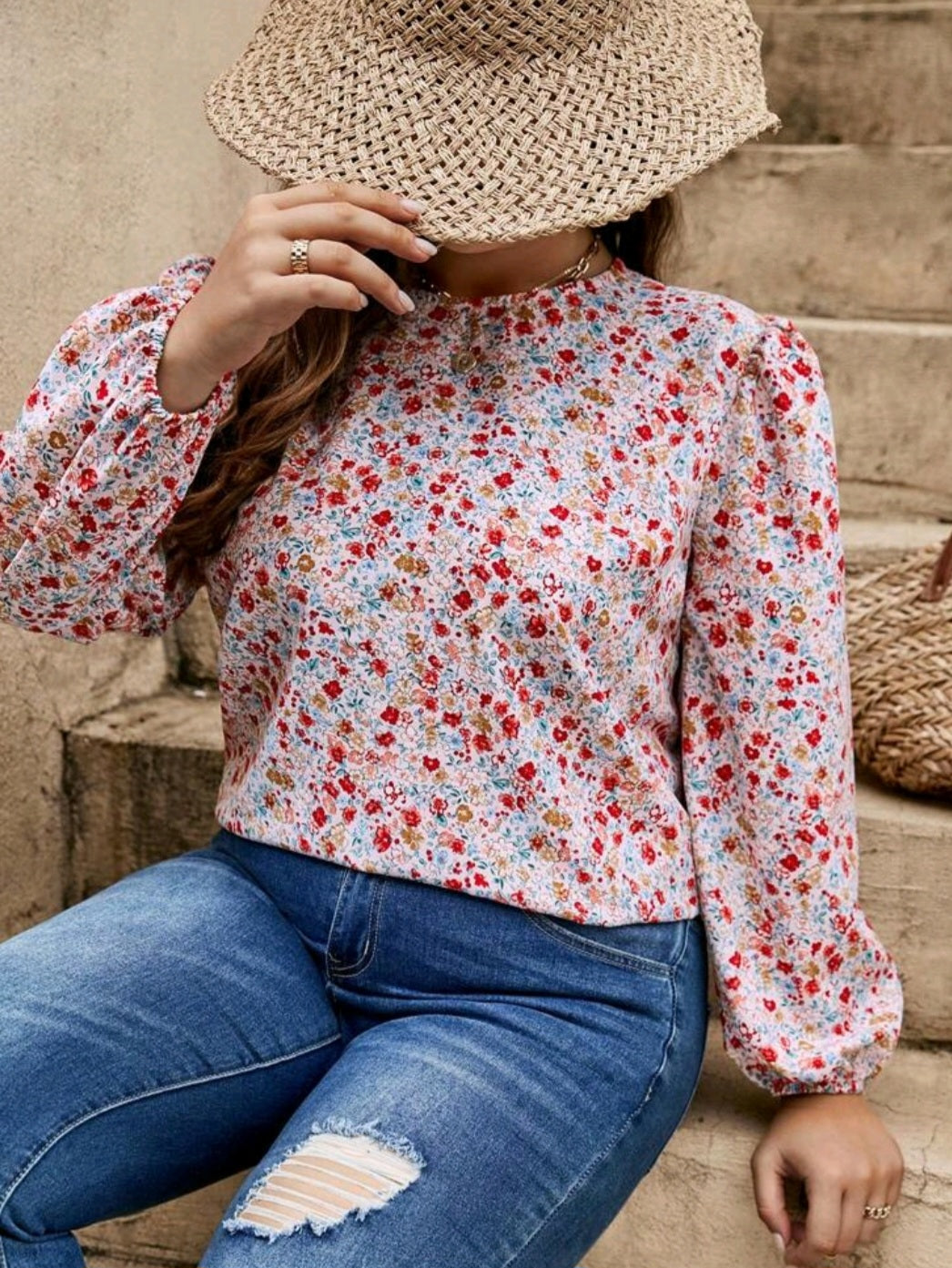 Lantern Sleeve Blouse