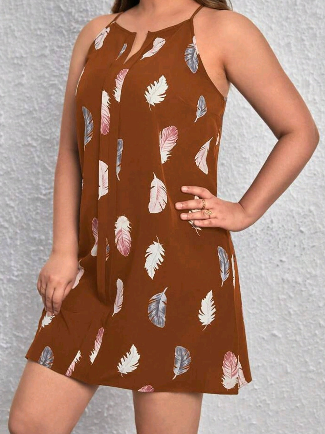Notched Neck Cami Dress