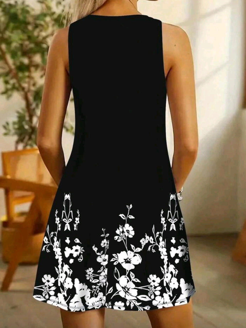 #9518 Floral Print Casual Dress
