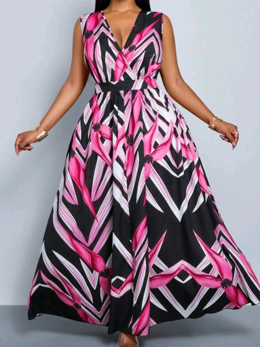#1931 Elasticated Waist Maxi Dress