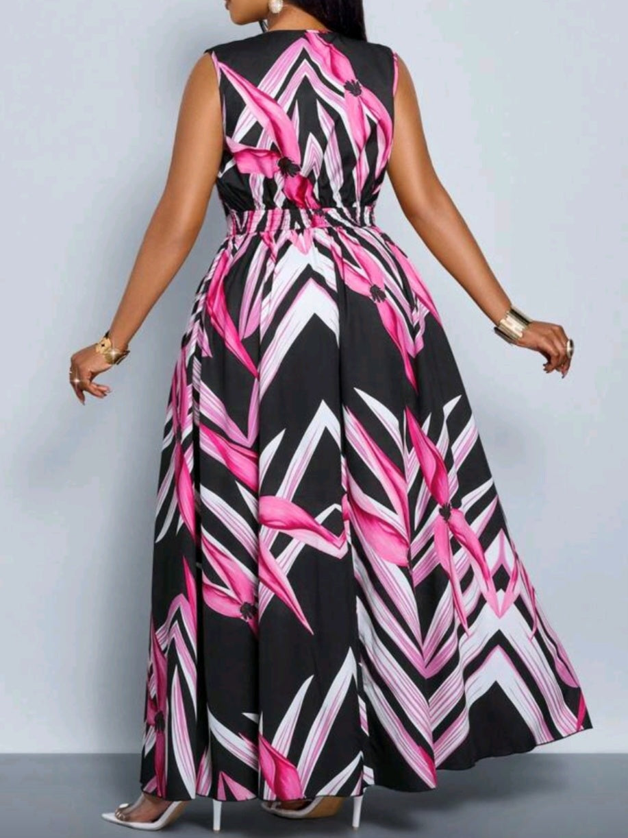 #1931 Elasticated Waist Maxi Dress