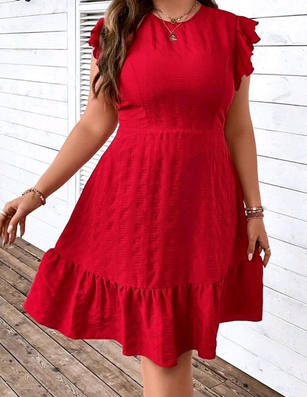 Ruffle Hem Dress