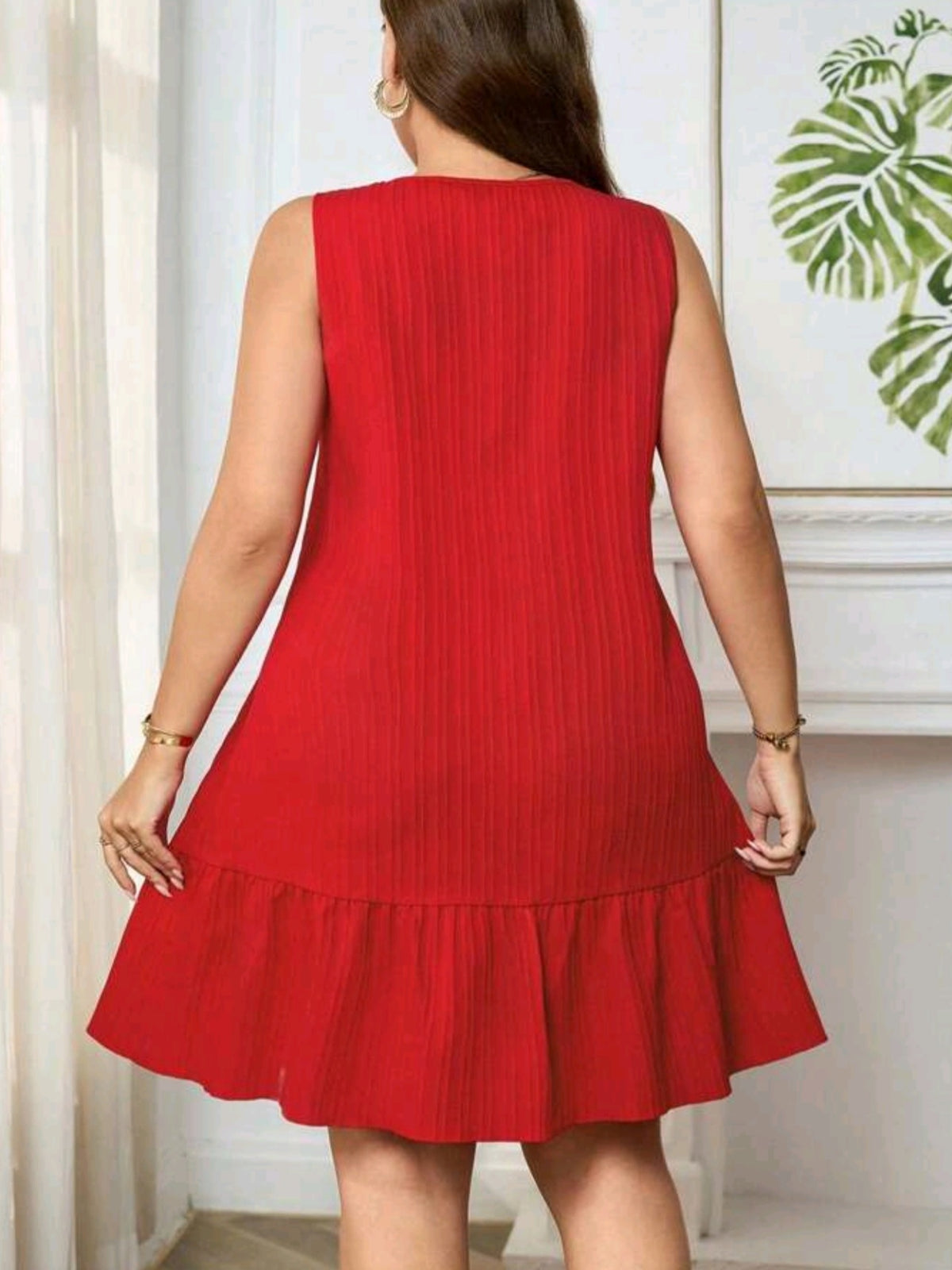 1443 Ruffle Hem Dress
