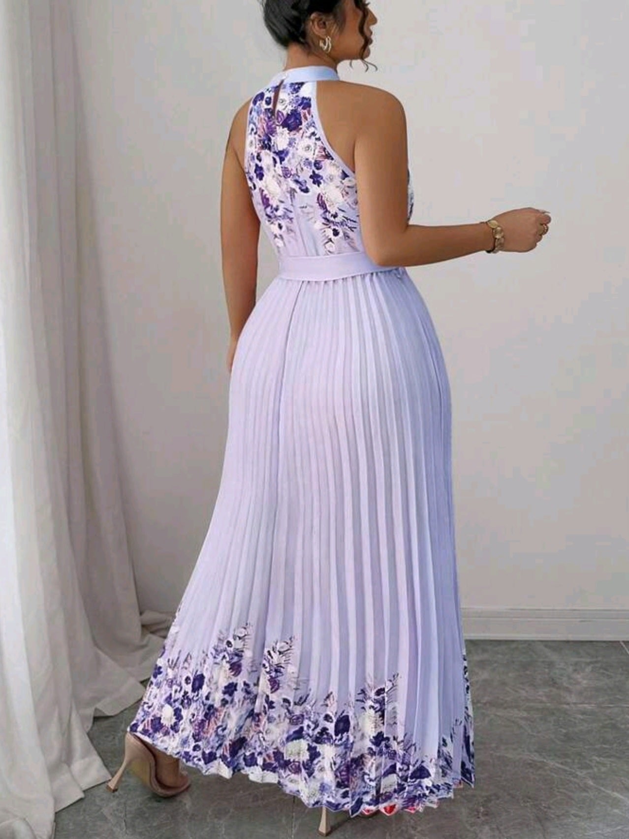 7320 Pleated Maxi Dress