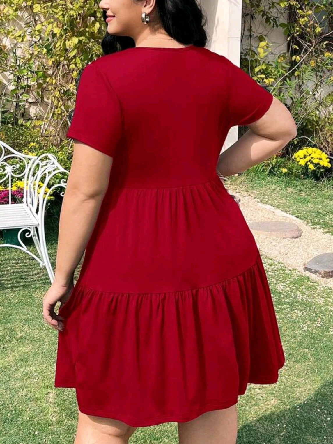 3920 Short Sleeve Loose Fit Dress