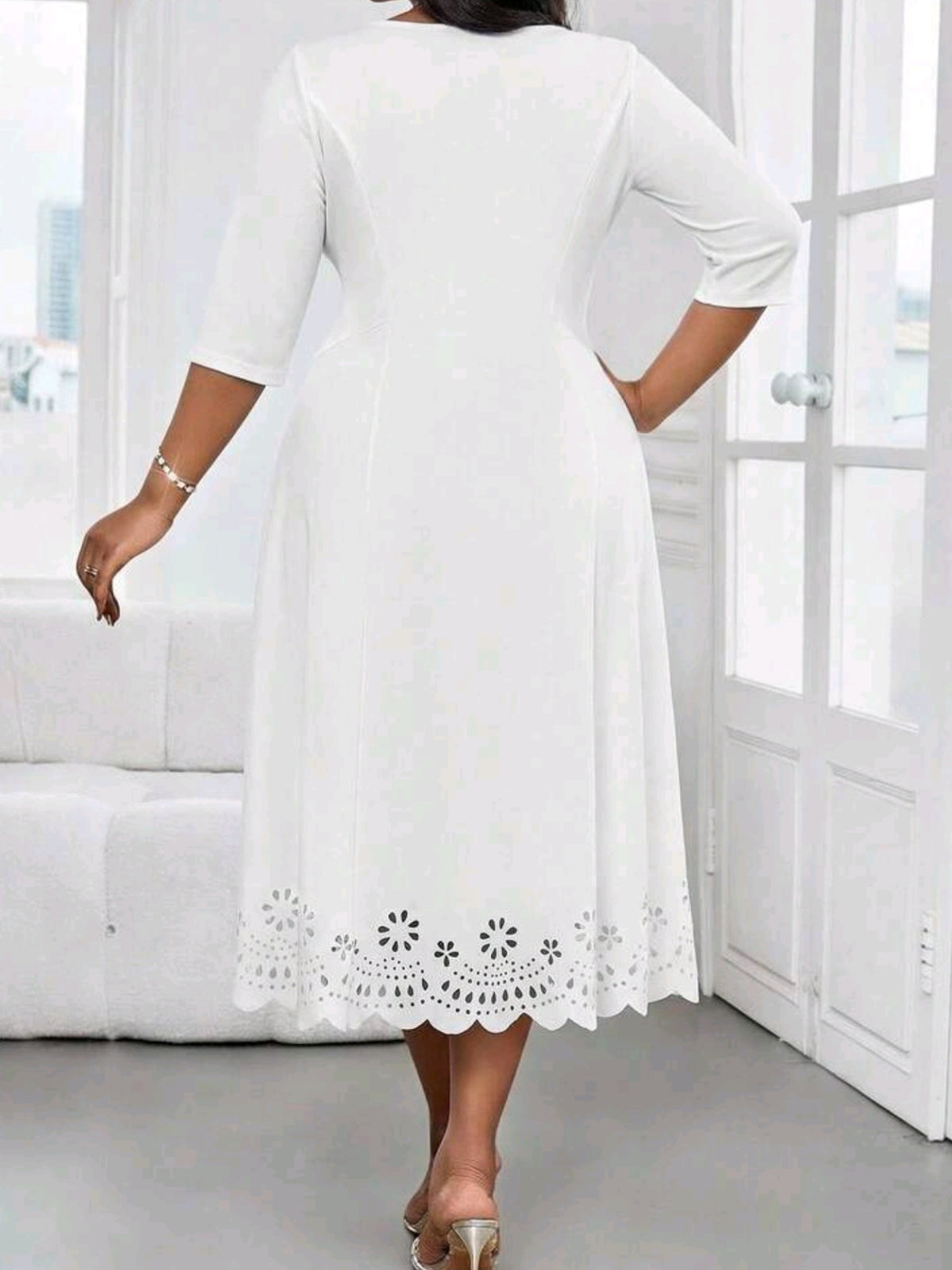 3481 A Line Cut Out Dress