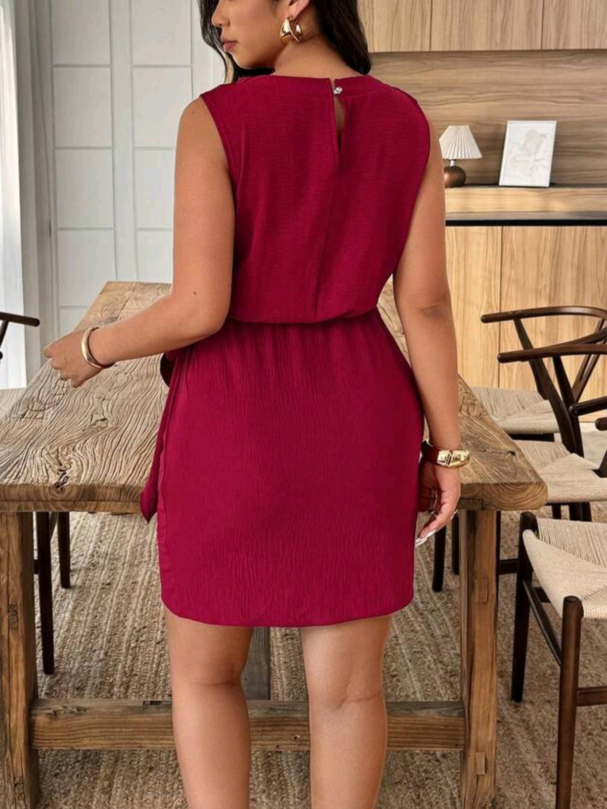 9747 Tie-Wrap Sleeveless Dress