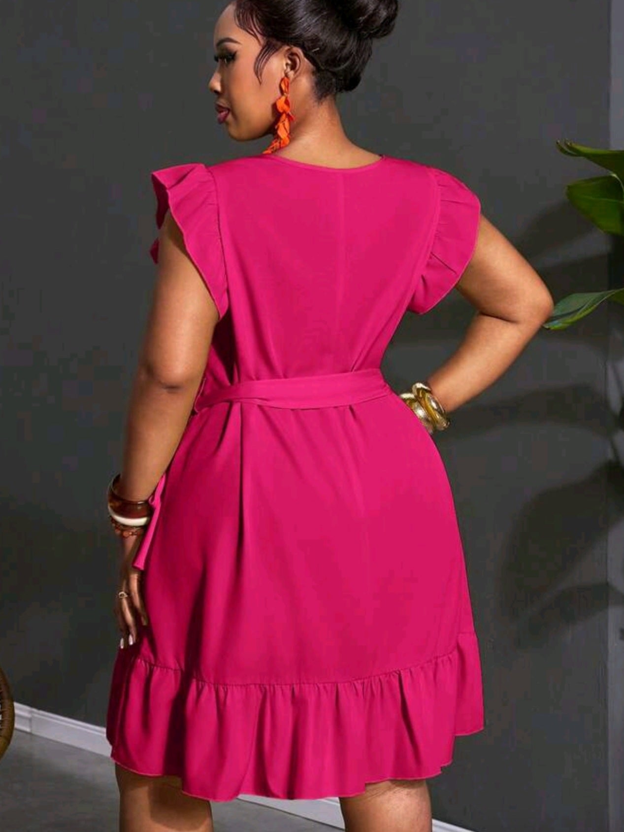 6158 Ruffle Hem Dress