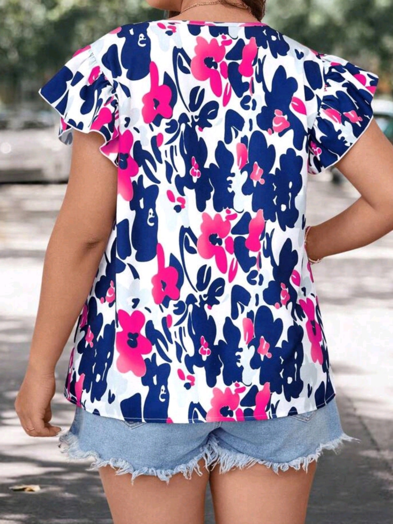 6090 Floral Print Blouse