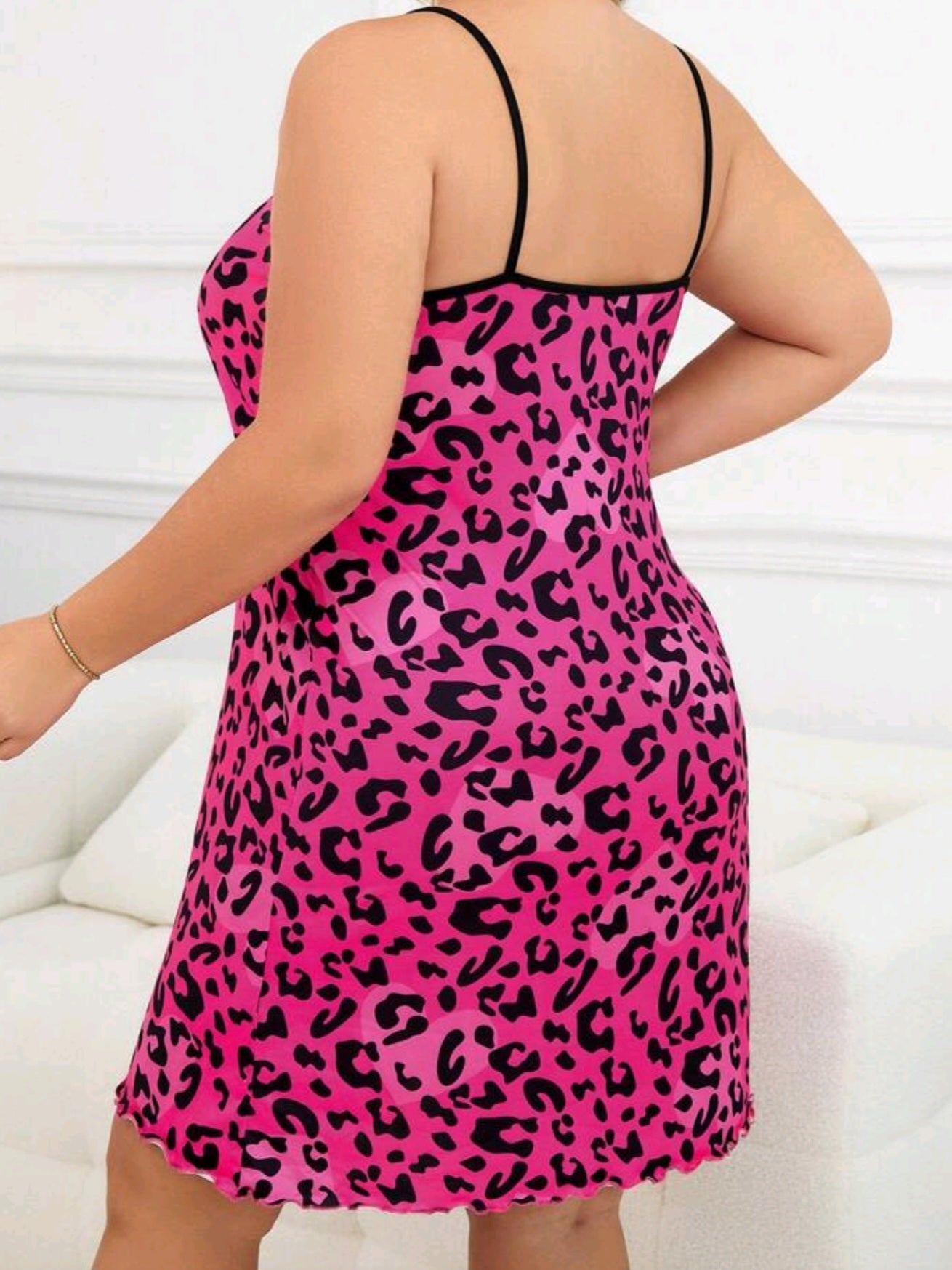 4494 Leopard Print Camisole Nightgown