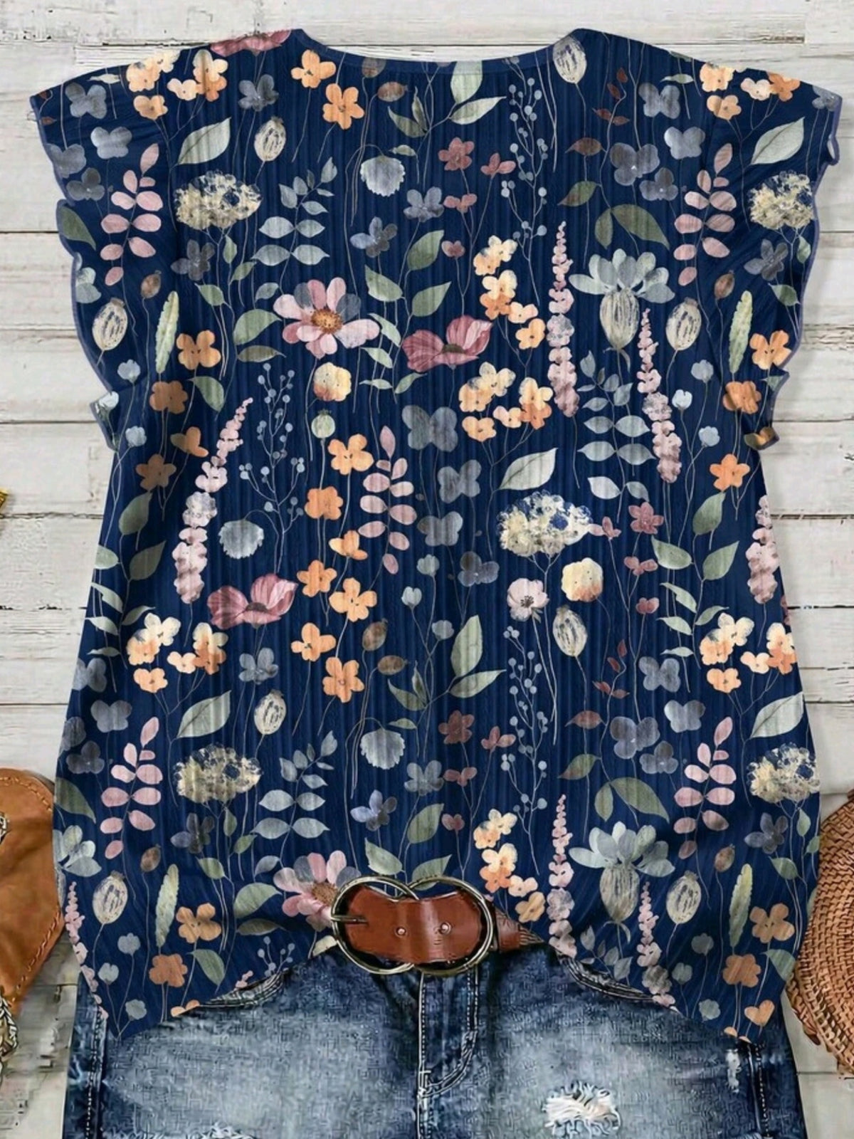 3267 Ruffle Sleeve Blouse