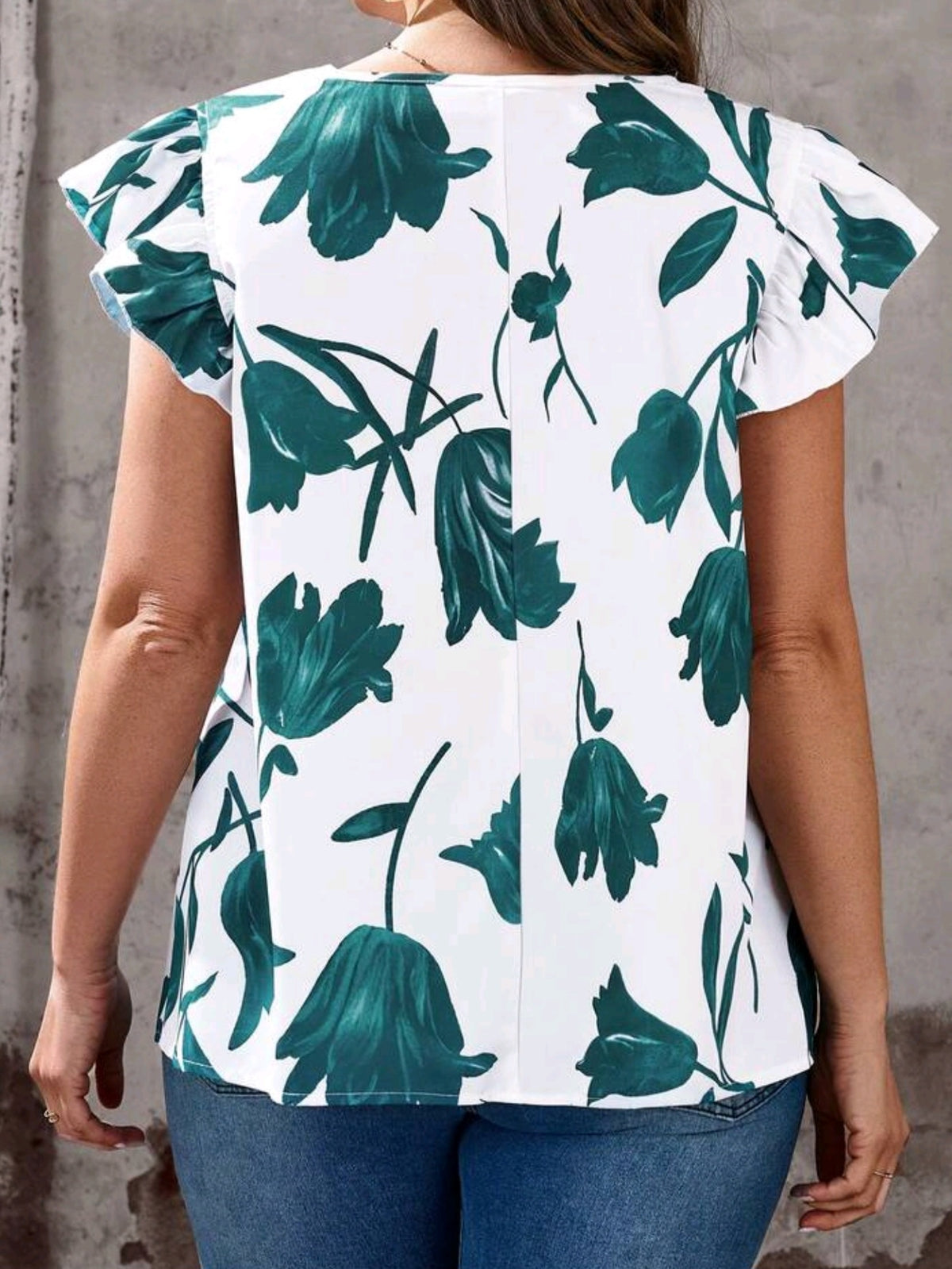 8036 Boho V Neck Top