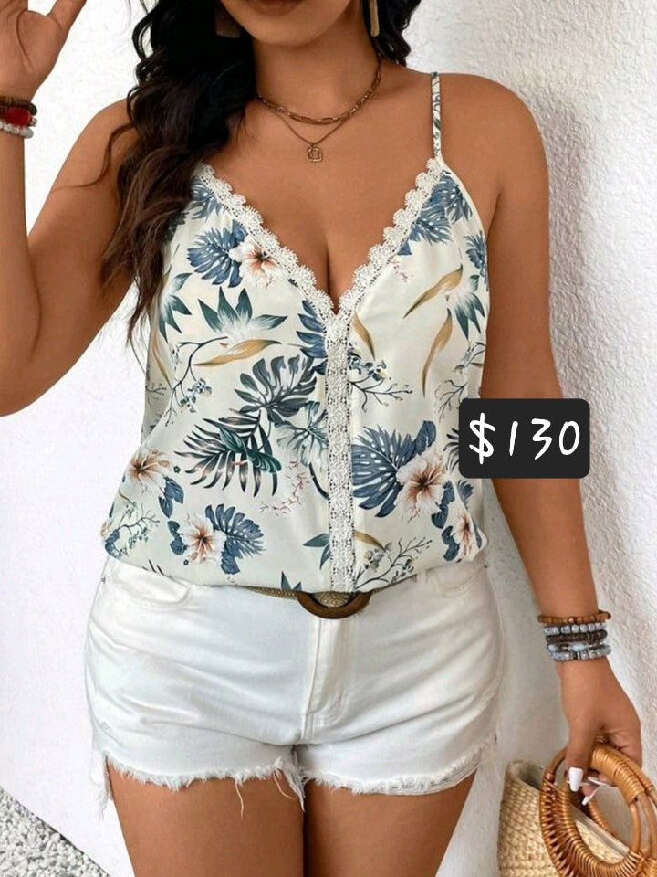 #3482 Floral Printed Camisole Top