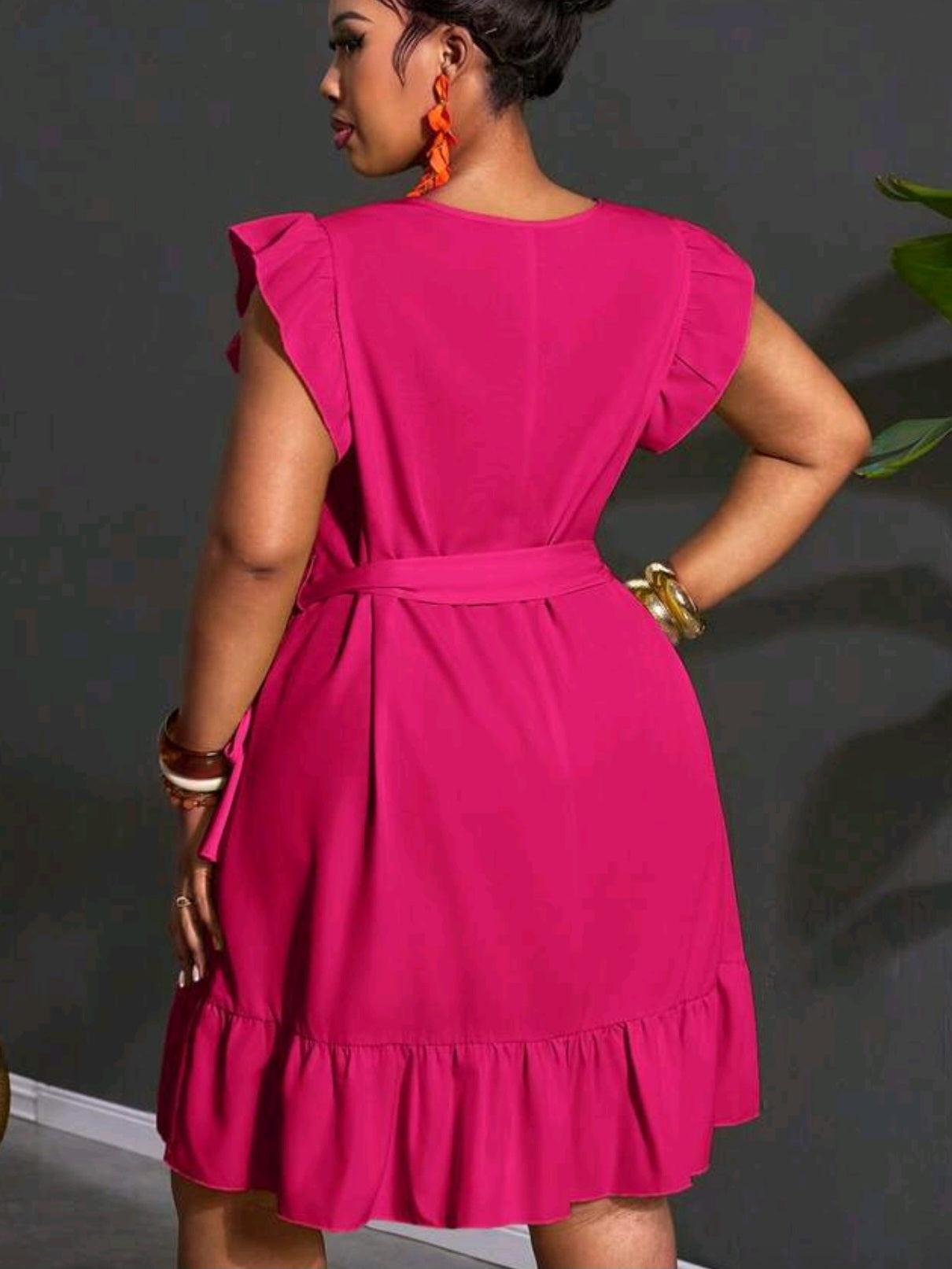 6158 Ruffle Hem Dress