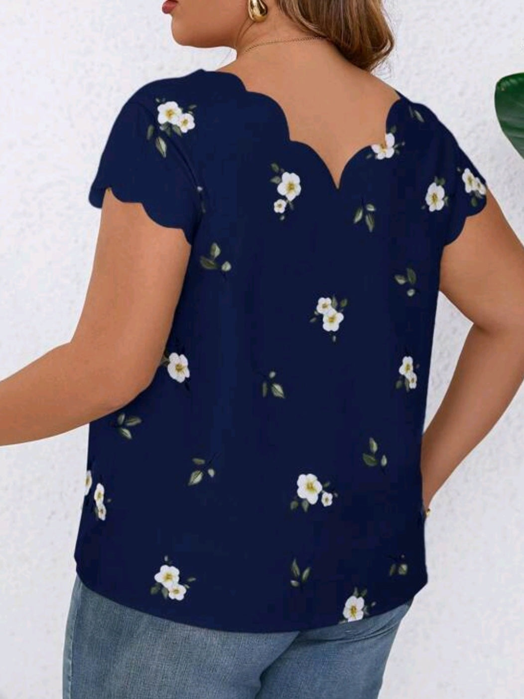 #3655 Shell Trim Woven Printed Shirt
