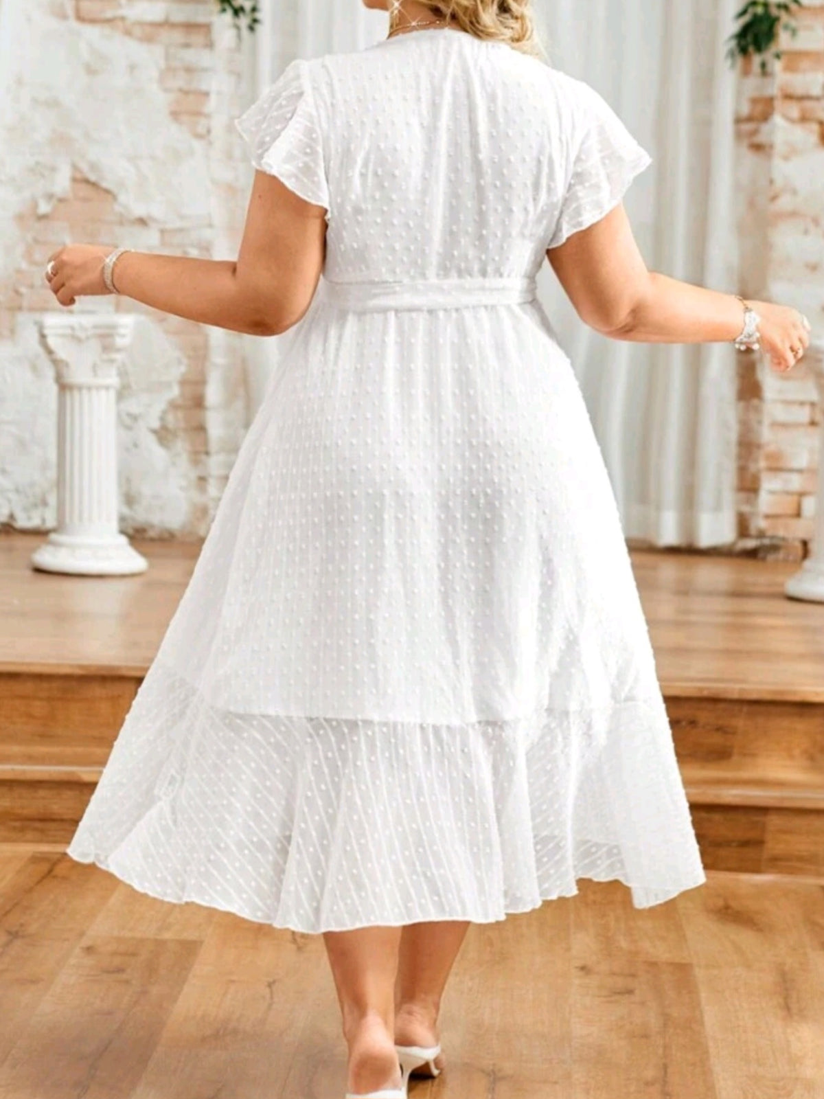 8401 Wrapped Chiffon Dress