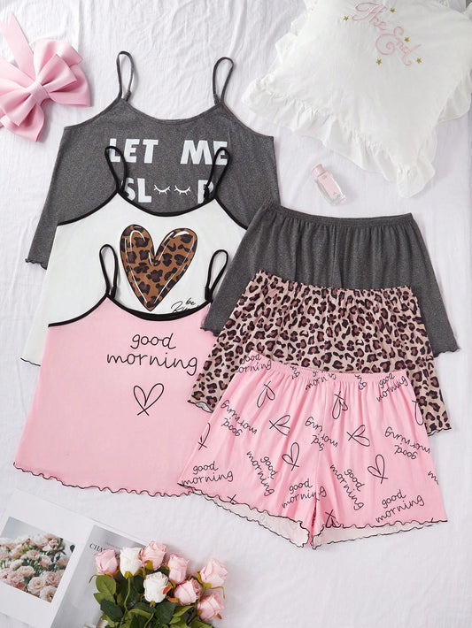#3744 3 piece pajama set