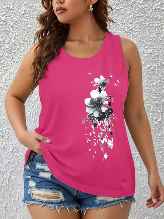 #5656 Floral Print Tank Top