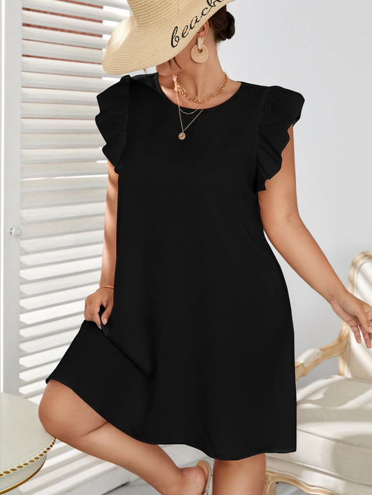 # 1961 Ruffle Sleeve Tunic Dress
