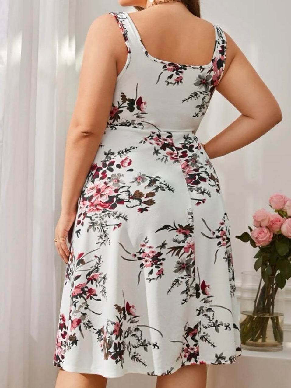 Floral Print A-line Dress