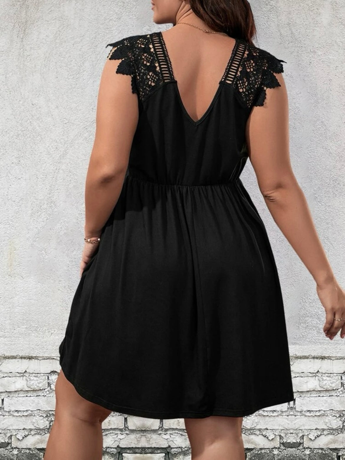 Lace Solid Dress