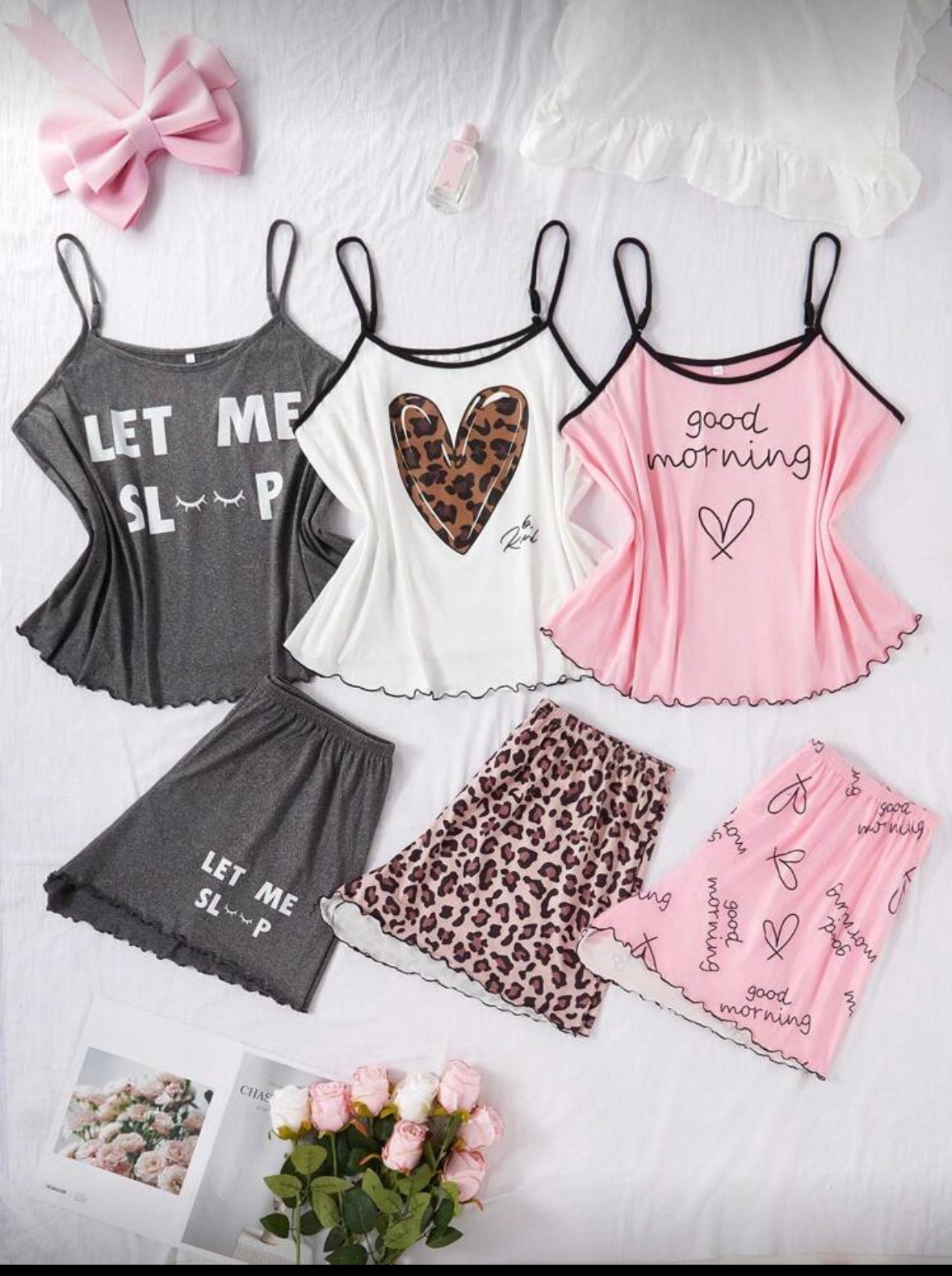#3744 3 piece pajama set