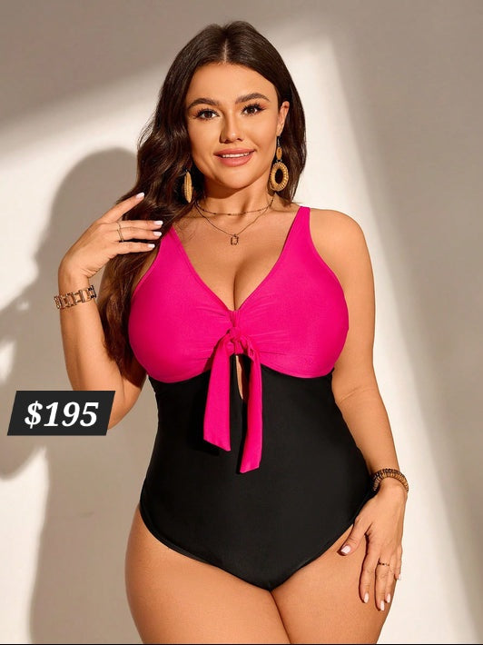 #7971 Decor Tied One-Piece Swimsuit