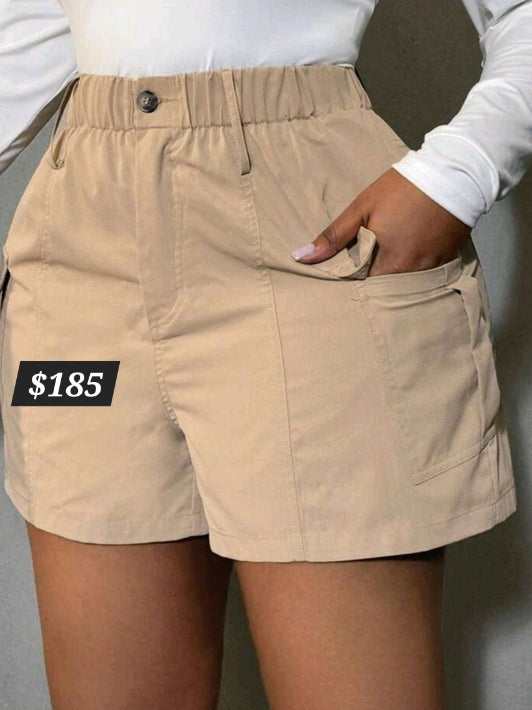 #8104  Solid Color Simple Shorts