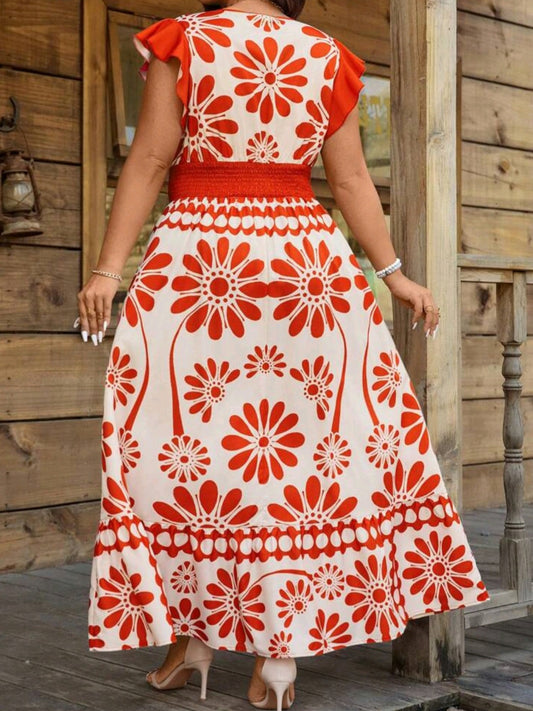 C#1424 Paisley Print Long Vacation Dress