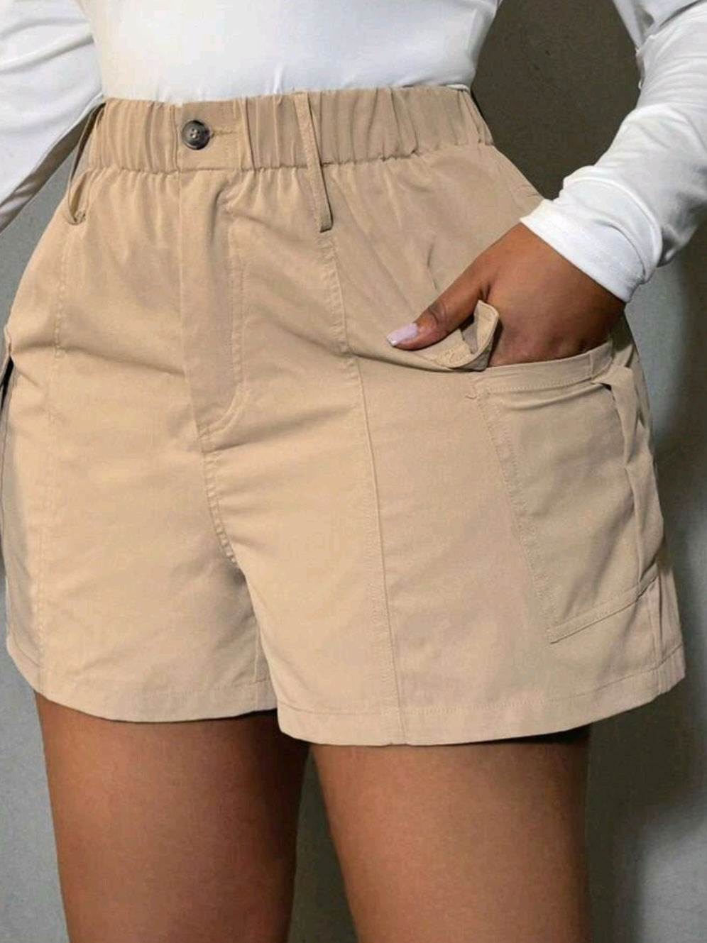 #8104  Solid Color Simple Shorts