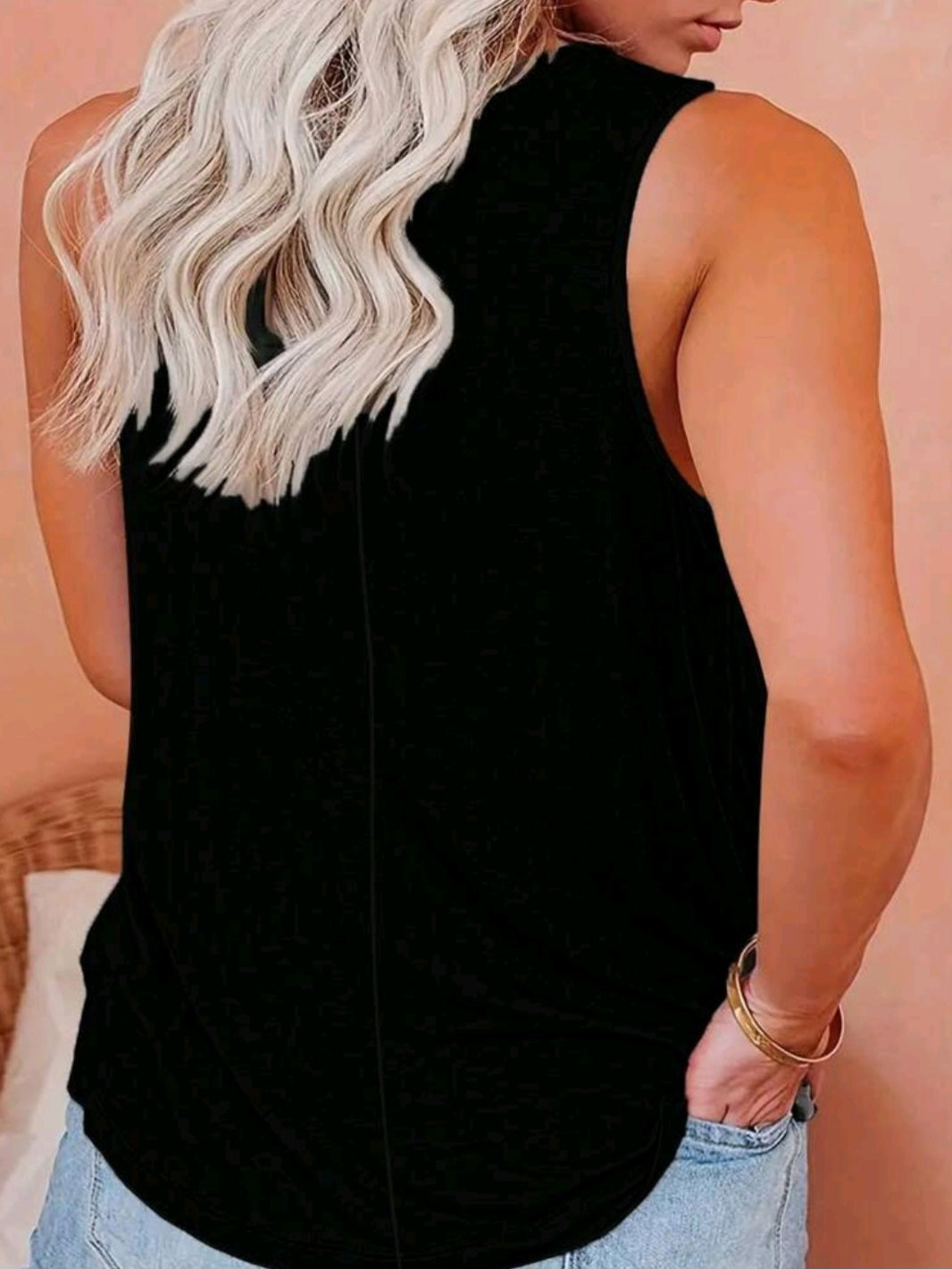 #5938 Heart Print Tank Top