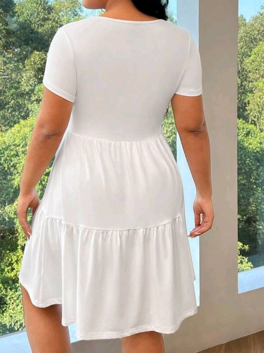 #7771  Knitted Dress With Hem Patchwork