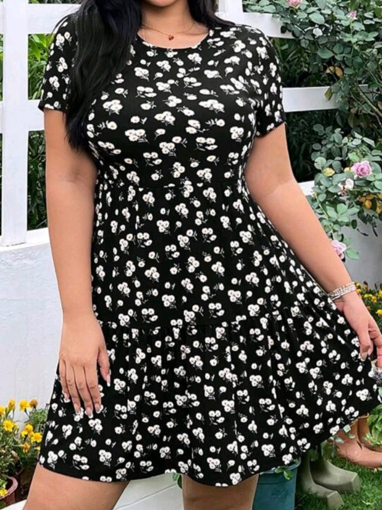 #1423 Ditsy Floral Dress