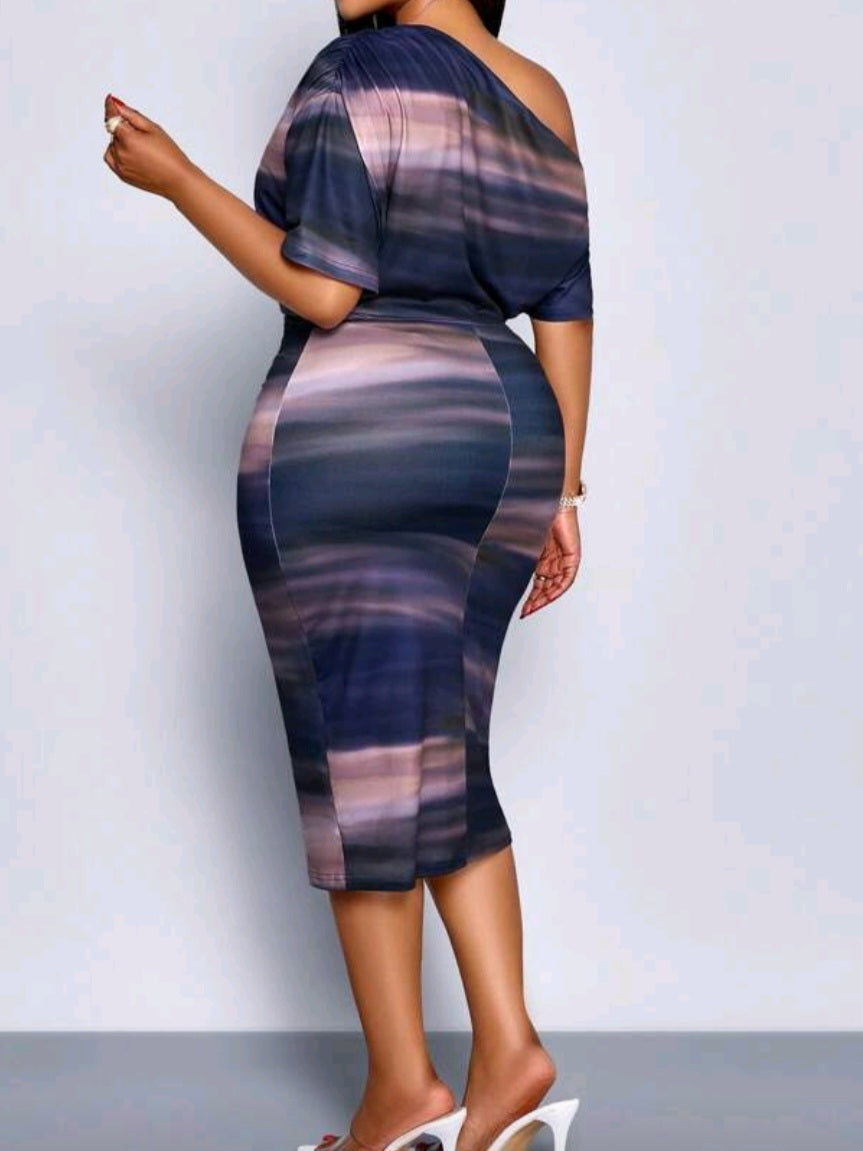 #9251 Elegant Off- Shoulder Dress