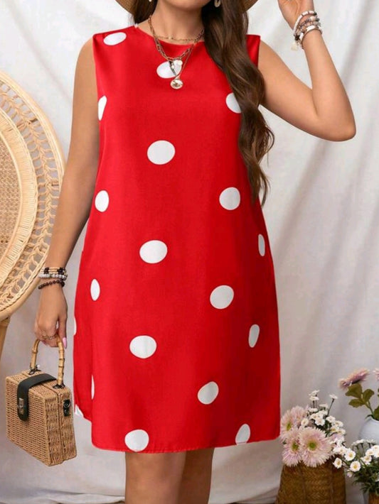 #0339 Polka Dot Print Dress
