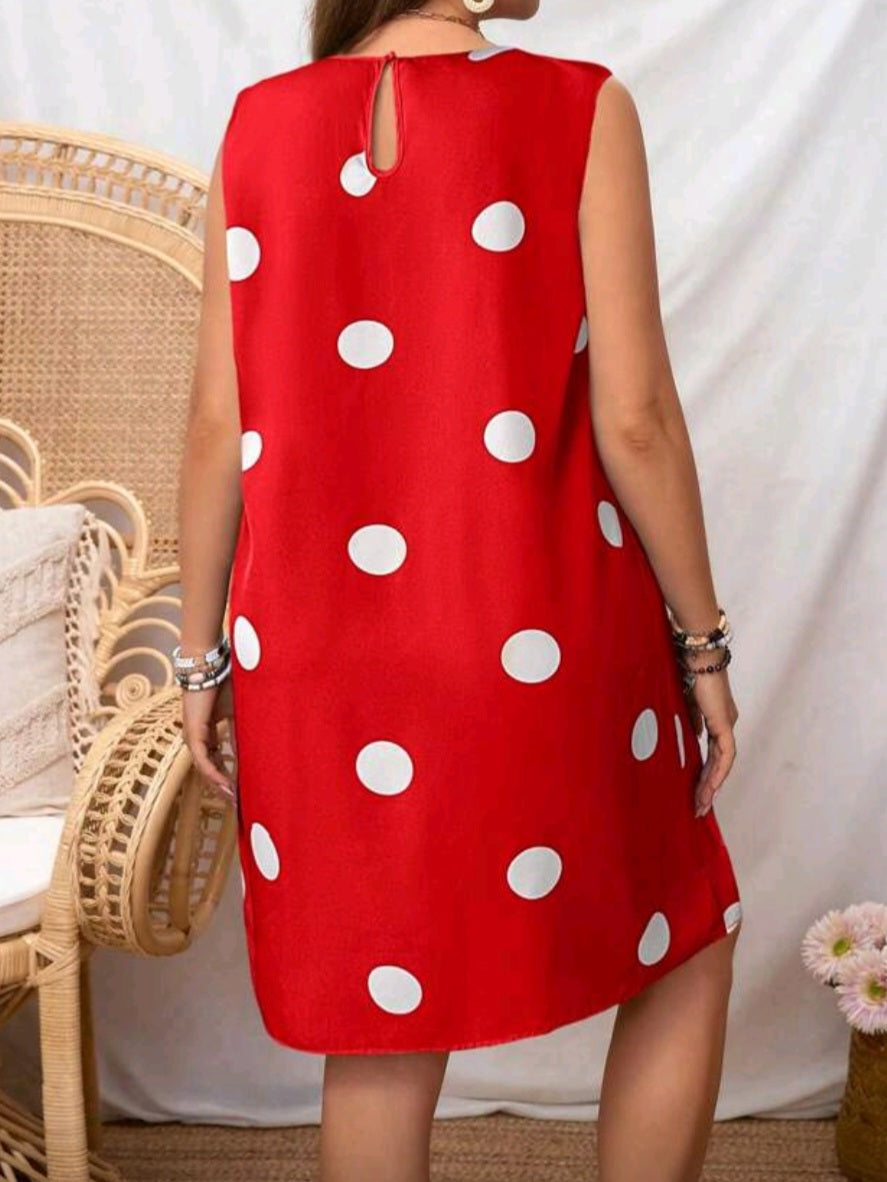 #0339 Polka Dot Print Dress