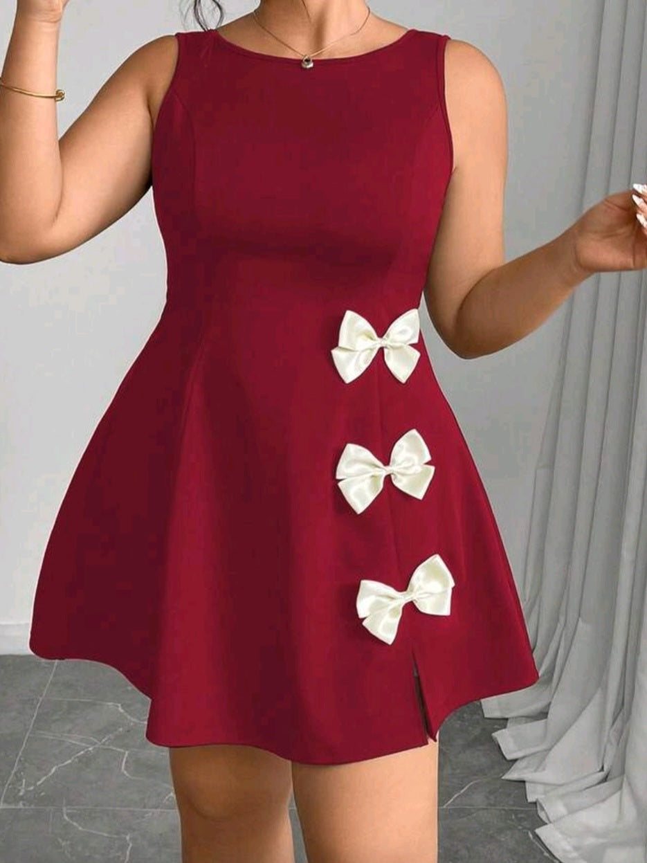 #2387 Elegant French Style Dress with Bows